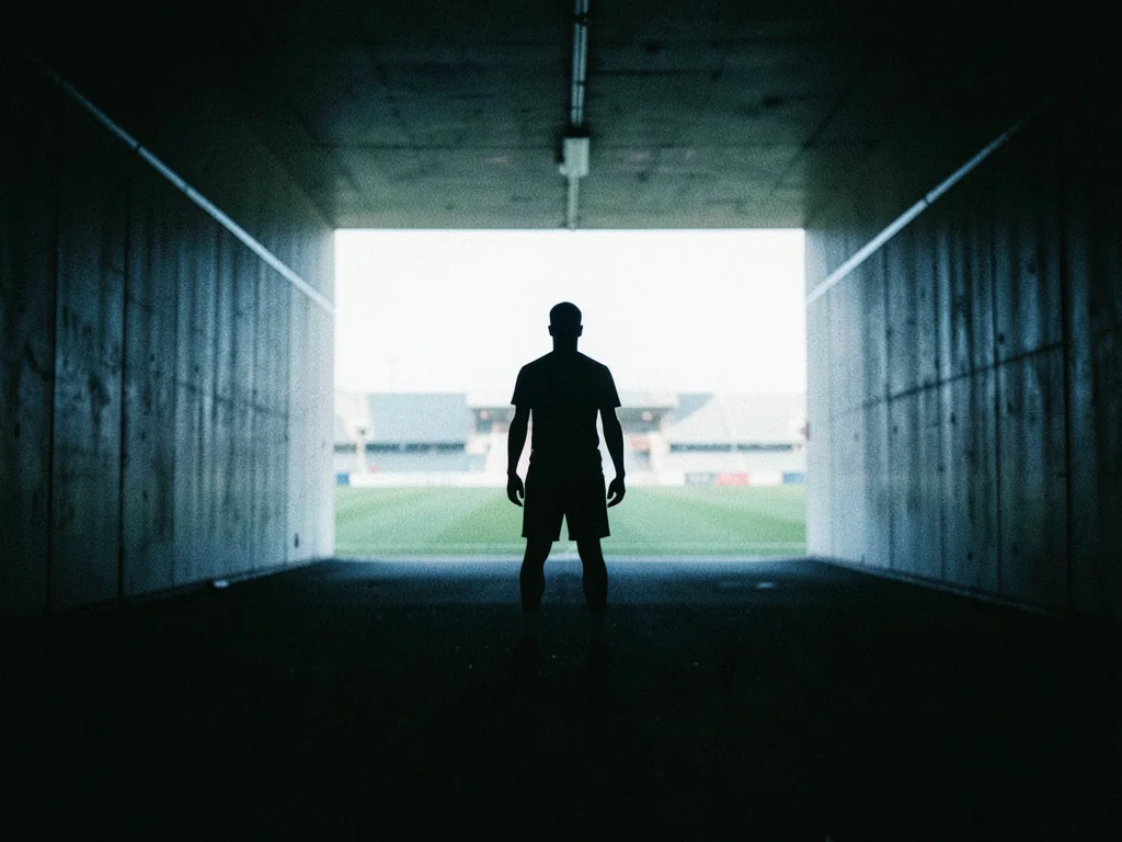 A young player at the end of a dark tunnel