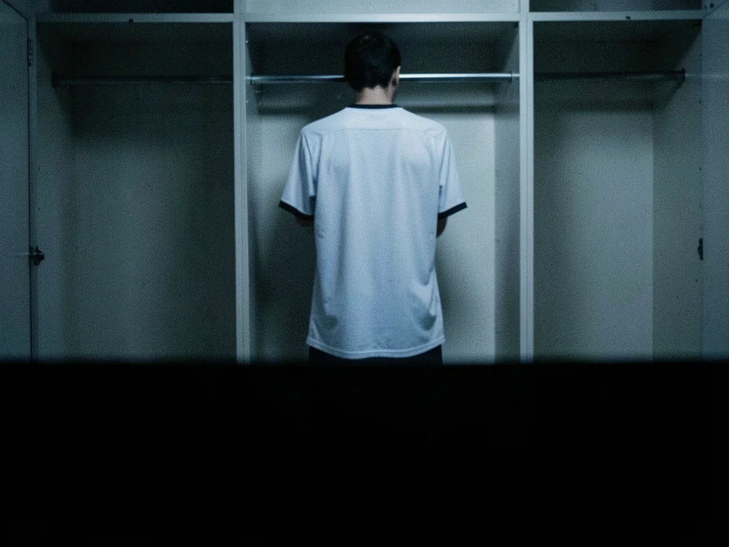 A player in the national team dressing room